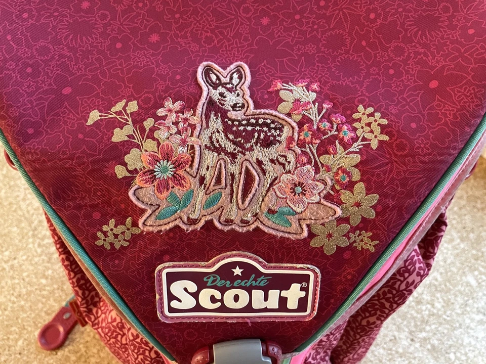 Scout Nano Schulranzen-Set 4-teilig "Fancy Forest" (Reh) Rot - Bild 3 von 4