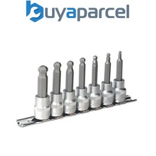 Image of Sealey AK621 Premier Ball-End Hex Socket Bit Set 3/8"Sq Drive 7pc