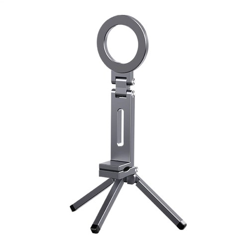 Support Trépied Téléphone Magnétique pour iPhone, Trépied Téléphone de Poche Magnétique en Aluminium - Photo 13 sur 14
