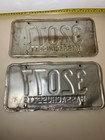 Massachusetts License Plate Pair # 32077 (July 1983), Red, White — photo 3