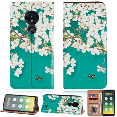 Für Motorola Moto E6/G7/G8 Plus Play Power PU Leder Handyständer Abdeckung Etui