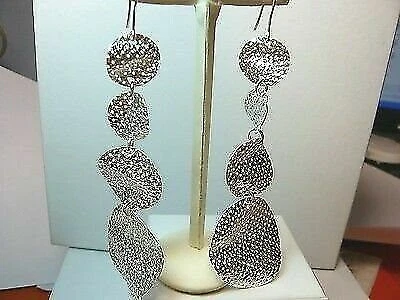 Orecchini di metalli preziosi senza pietre in oro bianco