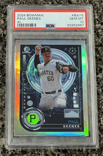2024 Bowman Chrome Paul Skenes #BAI-15 Bowman AI Pittsburgh Pirates RC PSA 10