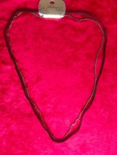 Ribbon & Asher Yellow Metal Chain & Suede Ribbon Necklace, Used (Ref J3 133)