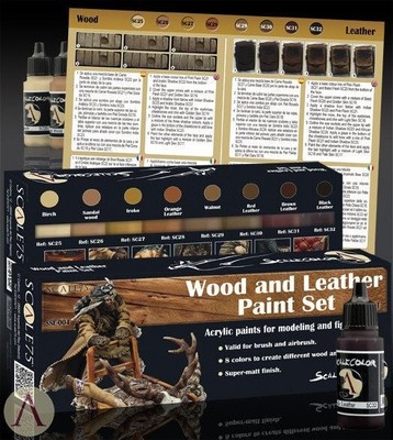 Scale75 Wood and Leather Paint Set  NIB Miniature Painting DnD Warhammer Fantasy
