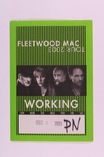 Fleetwood Mac Pass Ticket Stevie Nicks Orig Say You Will Tour December 2003 #2 - Bild 1 von 15
