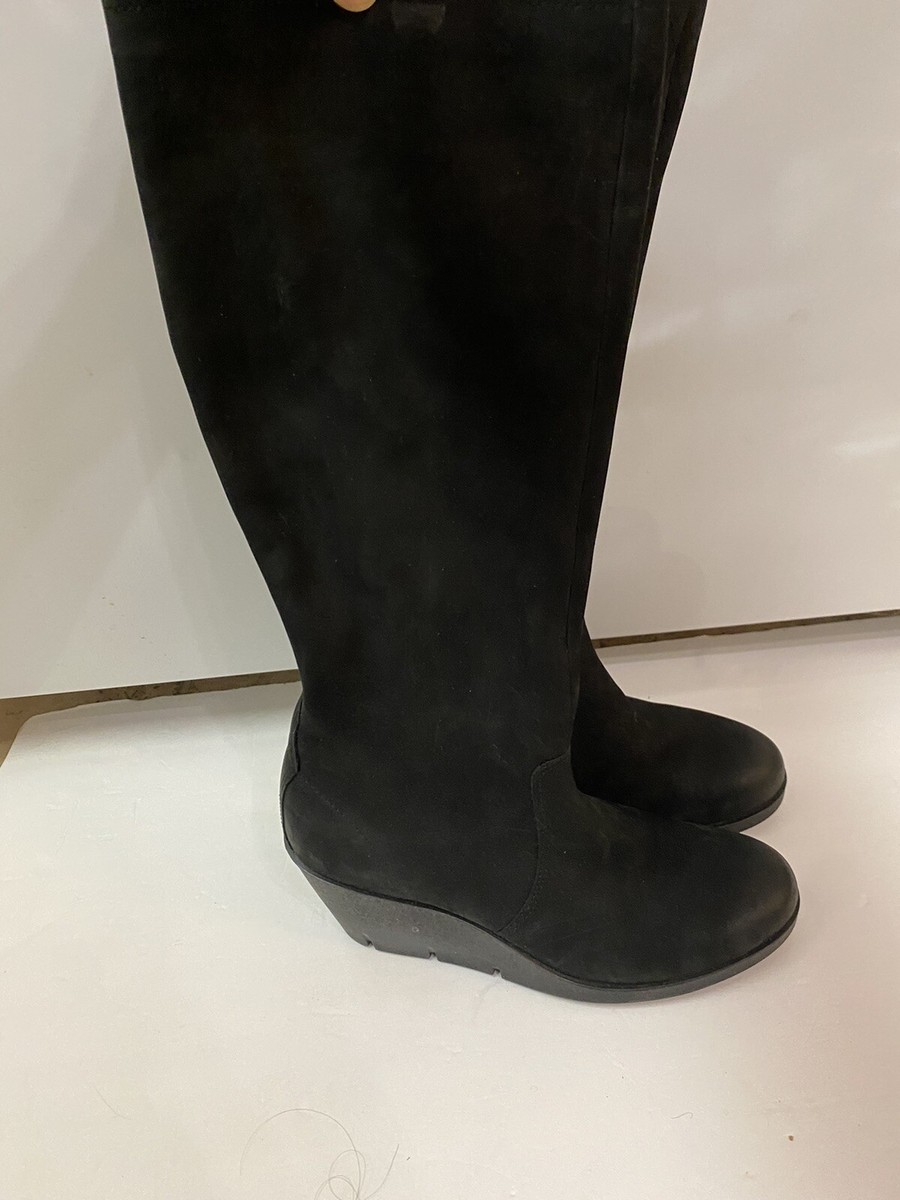 wedge boots ecco knee boots