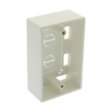 Surface mount box, single gang, white, includes mounting screws 300-626WH