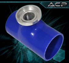 Manguera de silicona JDM 2,5" azul BOV SQV / SSQV brida para 240SX S14 S13
