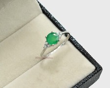 6 MM Natural Emerald Gemstone 925 Sterling Silver 925 Sterling Silver Women Ring