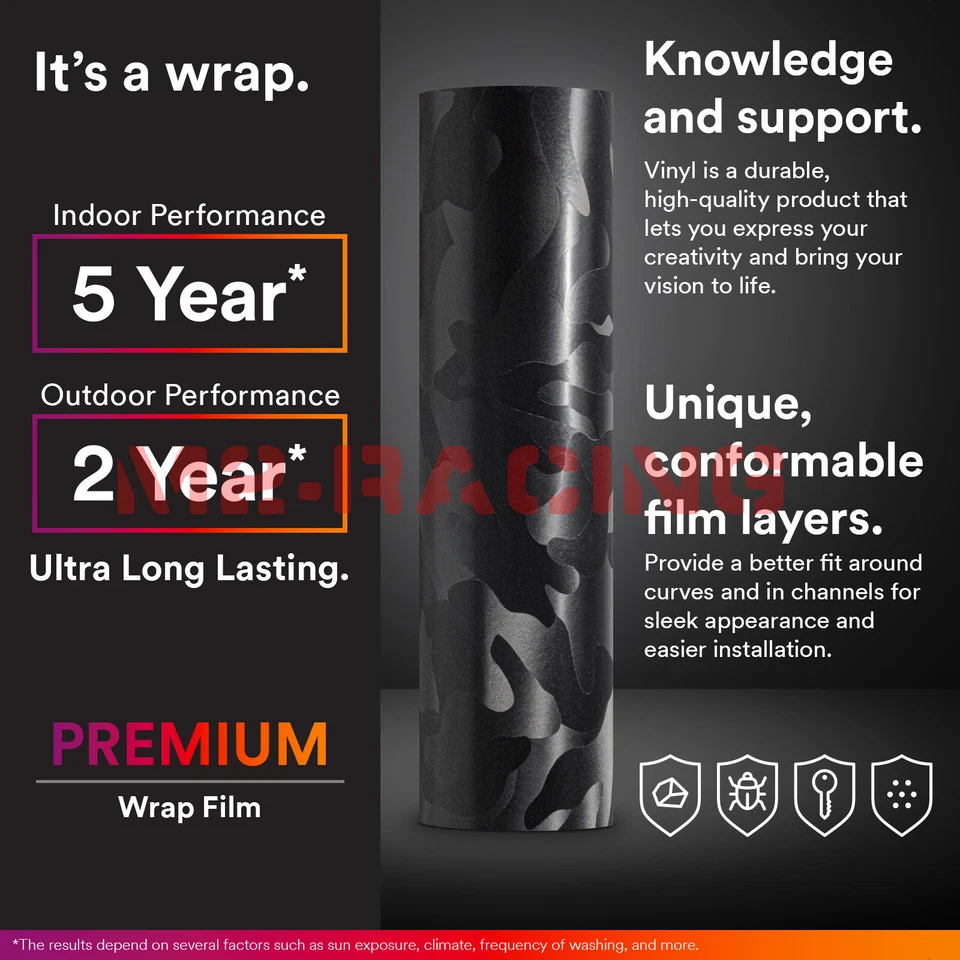 Camuflaje Sombra Azul Intenso Patrón Camuflaje Vinilo Envoltura Calcomanía Adhesiva Hoja Película Foto 4 de 4