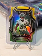 2021 Select Prizm Green and Yellow Die Cut #271 - Michael Carter RC - NY Jets