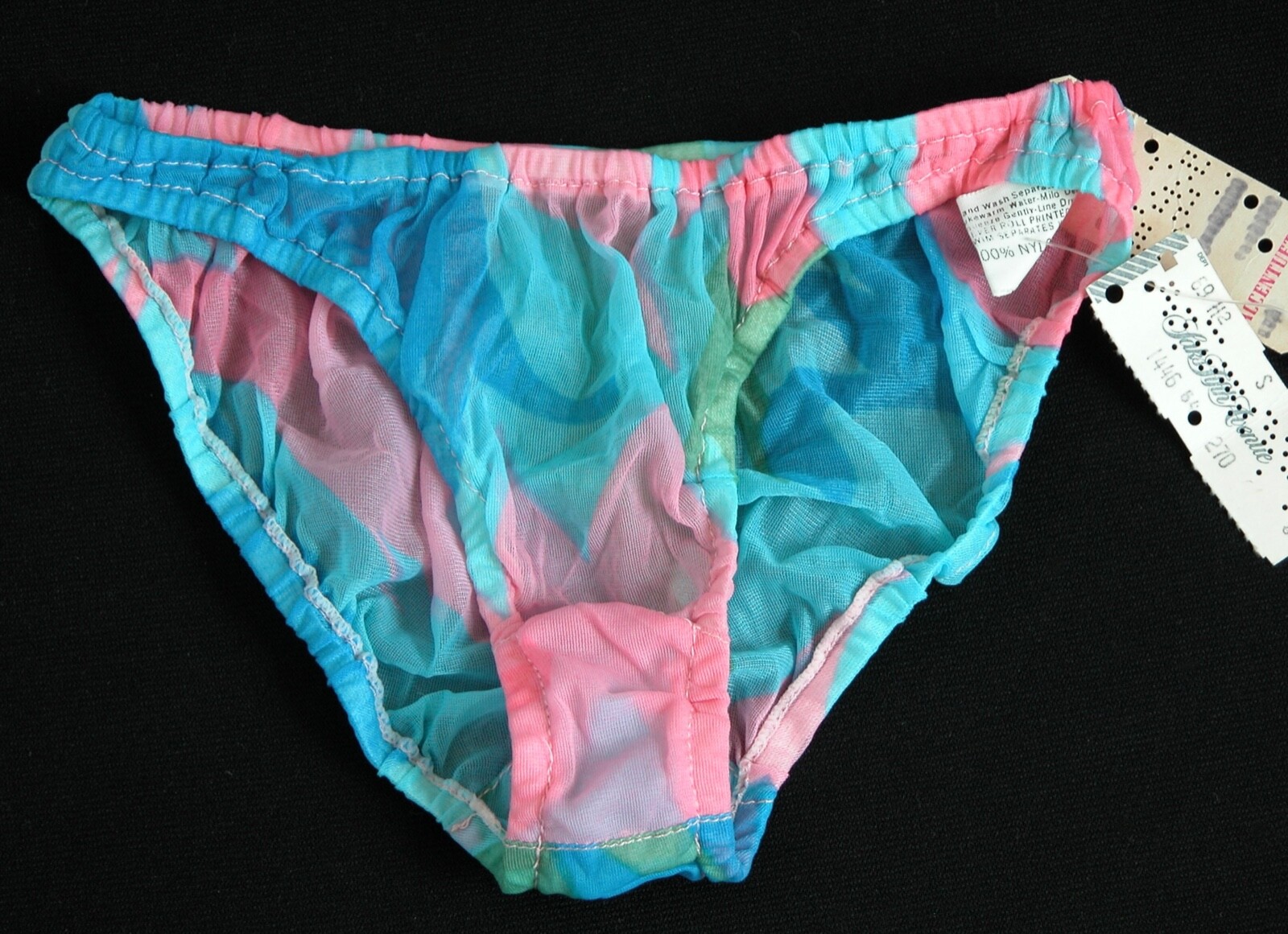 vtg-60s-accentuette-tulip-time-briefs-s-nylon-panties-saks-fifth-avenue