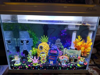 Bring Bikini Bottom to Life with SpongeBob Aquarium Ornament Set   6 Pieces!
