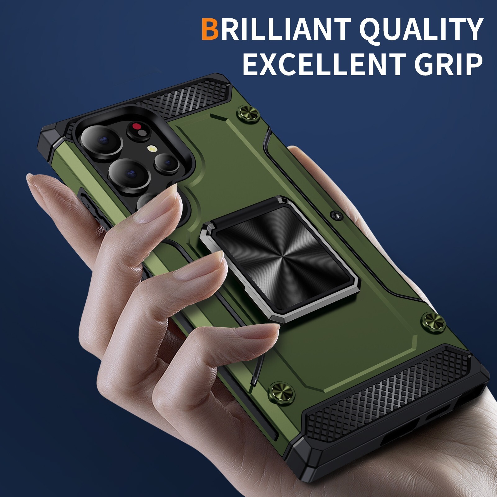 Heavy Duty Shockproof 360°Stand For Samsung Galaxy S24 Ultra Phone Case S24 PLUS