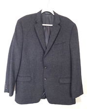 Ralph Lauren Mens 46L Dark Gray Thick Camel Hair Blazer Sport Coat Suit Jacket