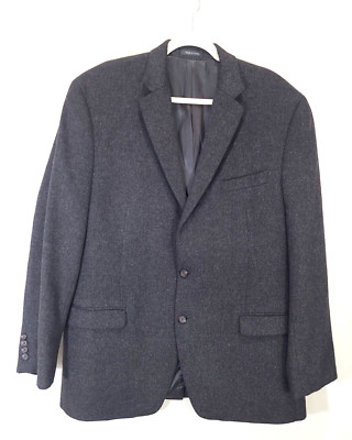 Ralph Lauren Mens 46L Dark Gray Thick Camel Hair Blazer Sport Coat Suit Jacket