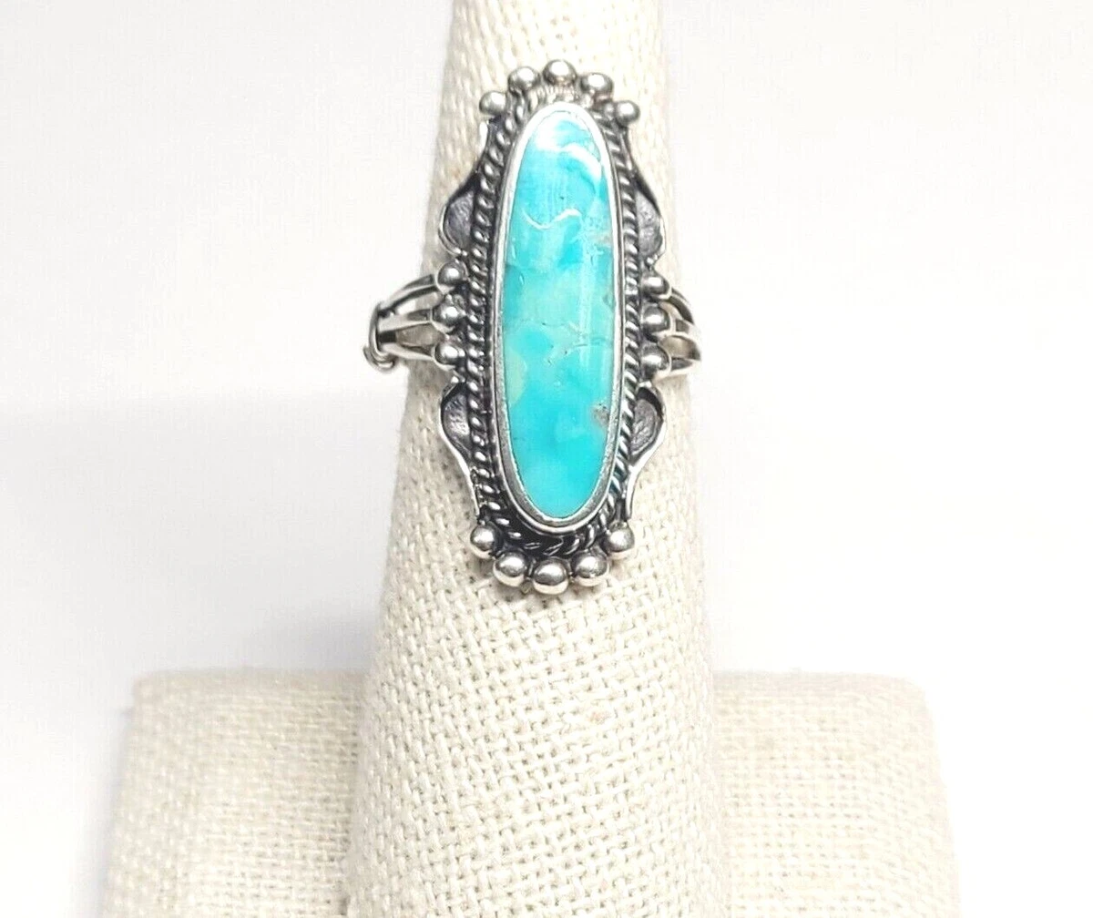 Elongated 2024 turquoise ring
