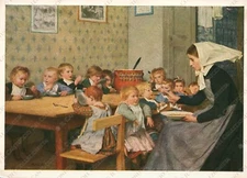 Die Krippe La creche Artista Albert ANKER Suisse Postcard