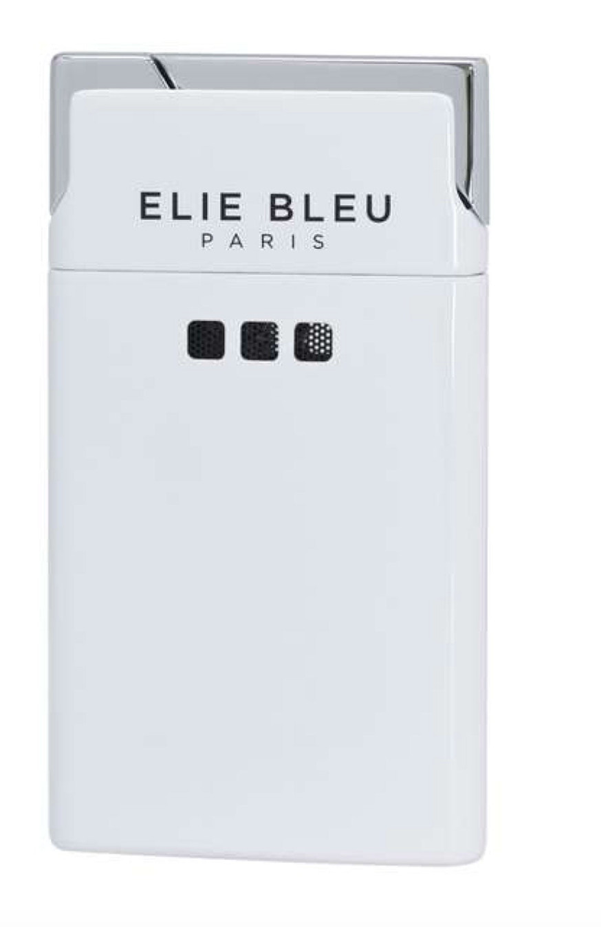 Elie Bleu J-11, White Lacquer Jet Flame Torch Lighter,  EBJ1111, New In Box