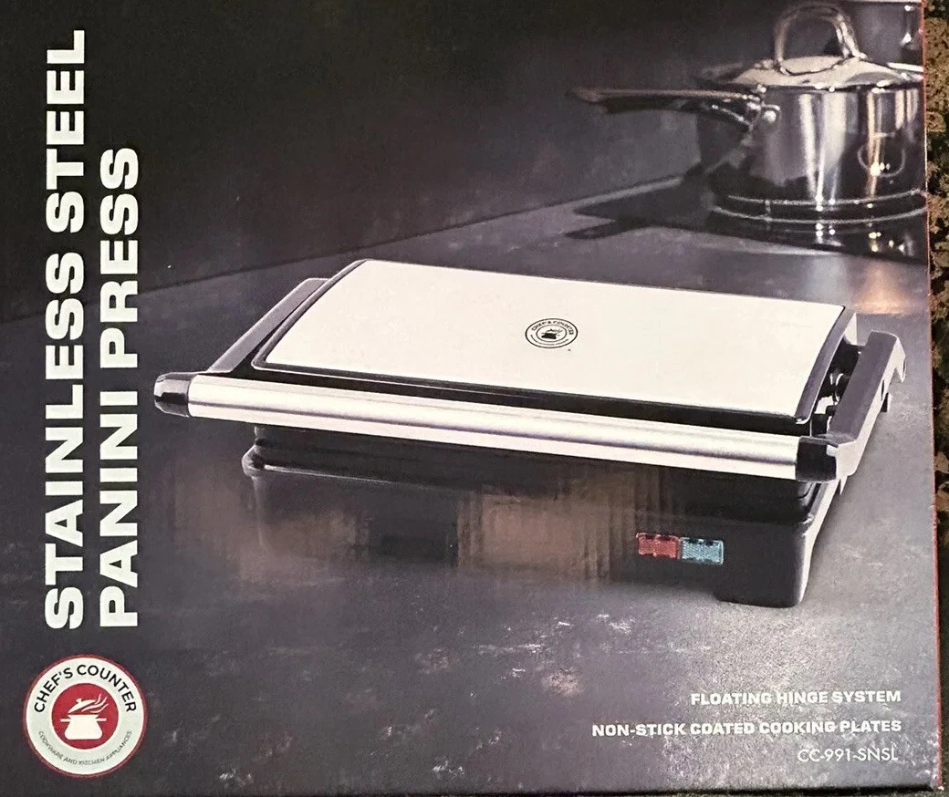 Stainless Steel Electric Panini Press Grill and Gourmet Nonstick Sandwich Maker
Opens in a new windo
