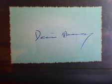 RT HON DENIS HEALEY SIGNED CARD CHANCELLOR OF THE EXCHEQUER