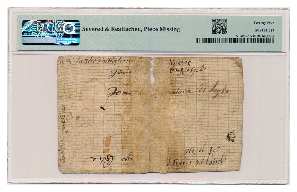 ITALIAN STATES (KINGDOM OF SARDINIA) banknote 50 Lire 1796  PMG VF 25 Very Fine - Image 2 of 4