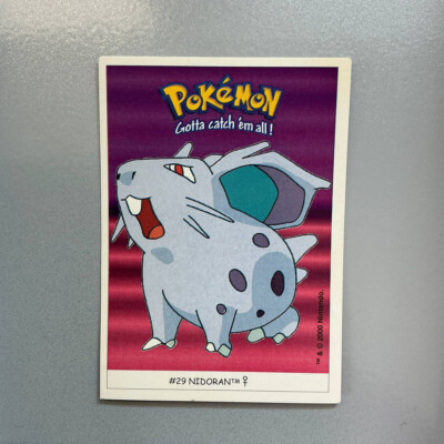 Dunkin Boomer Pokemon Karten Sticker # 29 Nidoran Vintage 2000