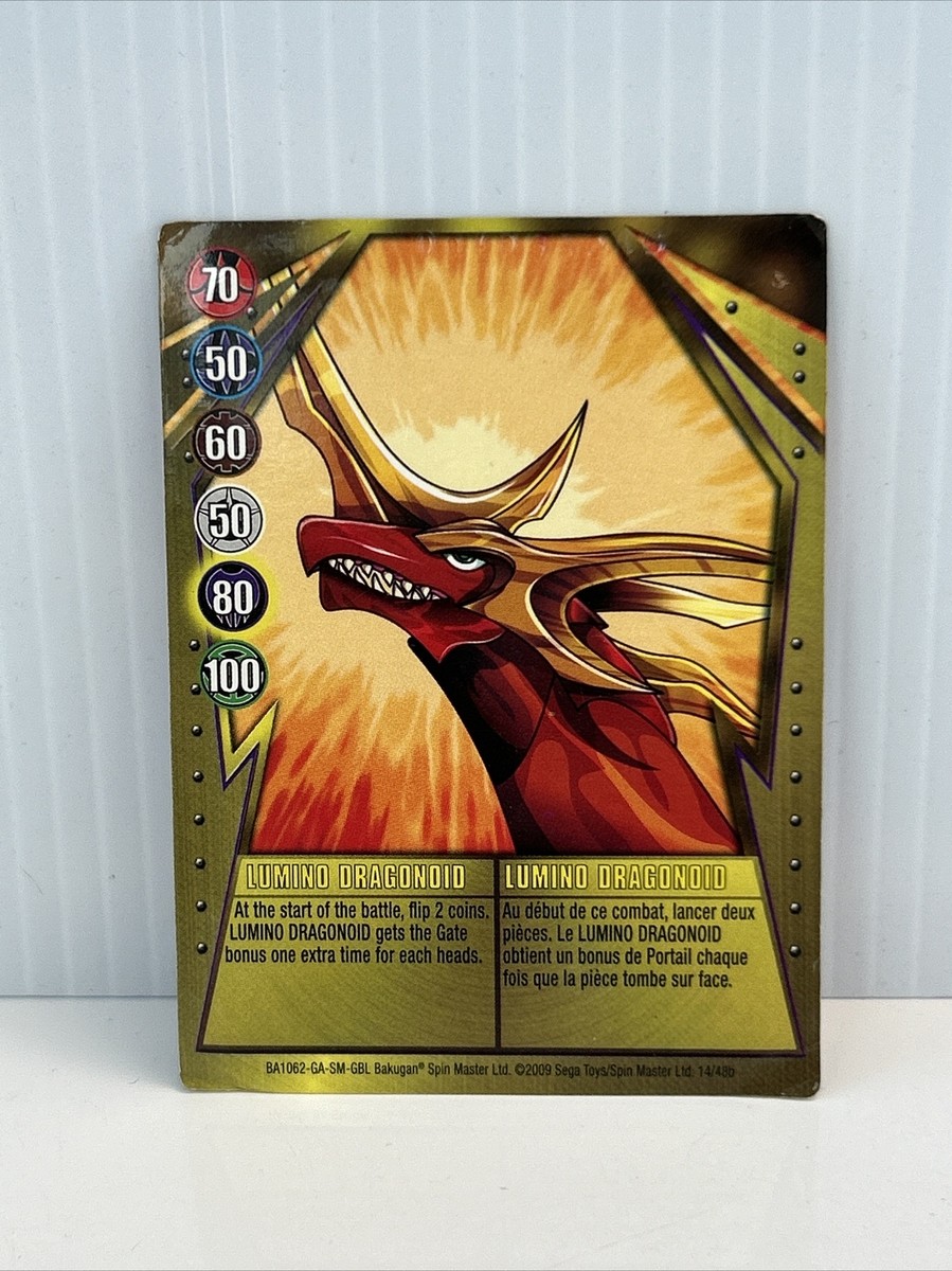 Bakugan Gundalian Invaders Lumino Dragonoid Metal Card Rare 2009 - Main Image