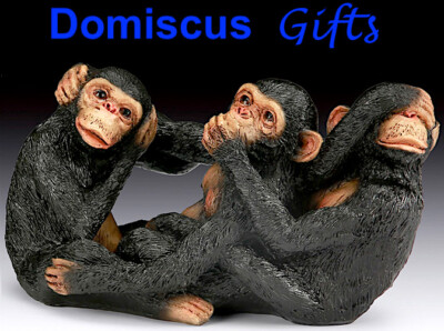 7'' NEW! NO EVIL Monkeys Comical Figurine Statue Home Decor SAFARI Jungle 
