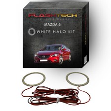 White Angel Eye Led Headlight Halo Ring Kit For 2014-2015 Mazda 6 Headlights