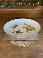 Royal Worcester Evesham Vale Large Oval Baker/Platter 16 3/8" ~ NICE ~