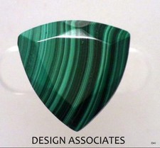 MALACHITE FACETED 14 MM TRILLION CUT GREAT GREEN COLOR ALL NATURAL