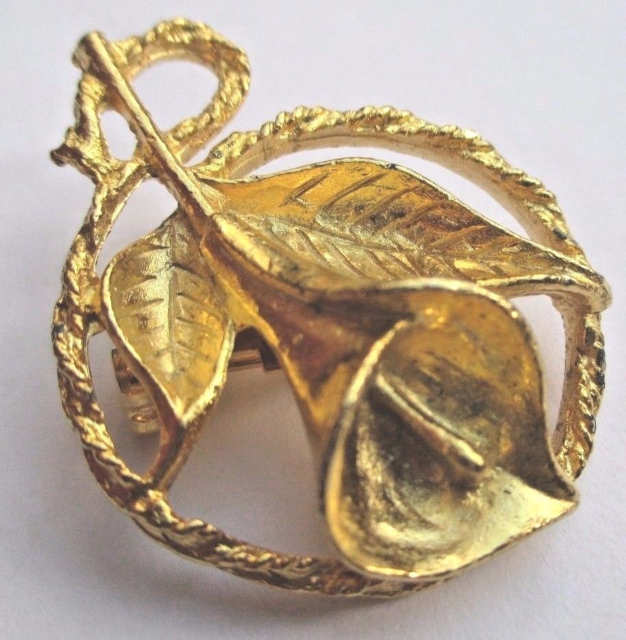 Broche Ancienne Fantaisie Fleur Bleue En Pierres - 3,5 Cm - Bijou Vintage
