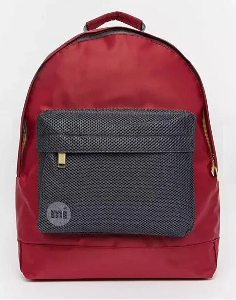 Mi-Pac Satin Mesh Burgundy/Navy Ladies SMALL Backpacks Rucksacks