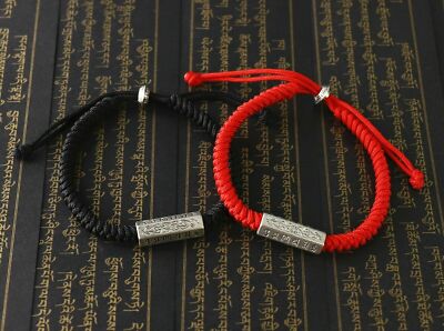 Tibetisches Glücksarmband Buddhistischer Schmuck Mantra ''Om Mani Padme Hum''