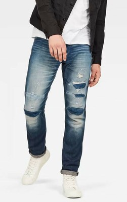G-Star Raw 3301 Tapered 3D W31 L30 RRP £130 Yinze Denim Restored Jeans