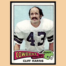 Cliff Harris Rookie #490 1975 Topps Dallas Cowboys Football Card NFL EX. rookie card picture