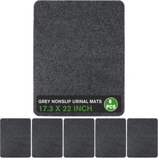 Nuanchu 6 Pack Urinal Mats for Men Bathroom Commercial Floor Mats Pads, Non-Slip