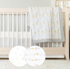 aden  anais Essentials 3-Piece Crib Bedding Set, Alphabet Animals