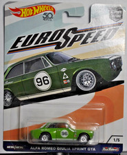 Hot Wheels Premium Euro Speed Alfa Romeo Giulia Sprint GTA Real Riders green