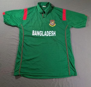 Vintage Bangladesh Cricket Jersey Mens XXL (Large) Green 2004
