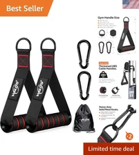Ergonomic Heavy Duty Gym Handles - Ideal for Resistance Bands & Pulley Systems