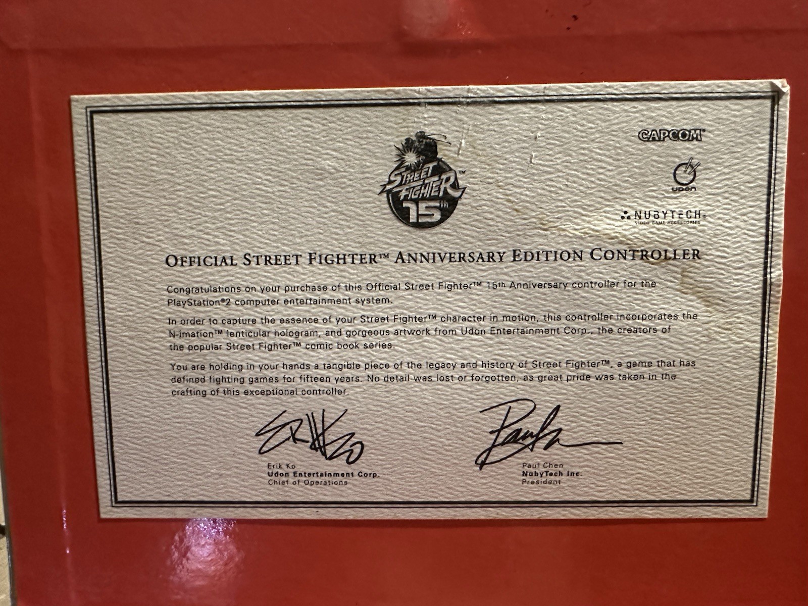 Street Fighter Special KEN CONTROLLER 15th Anniversary Edition PS2  (61503)