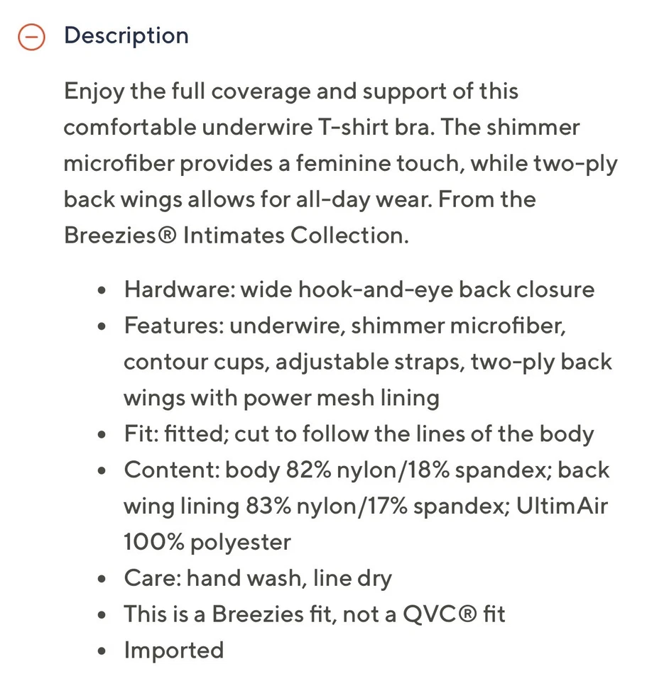 Breezies Shimmer Microfiber Underwire T-shirt Bra Size 44DDD Beige NEW - Image 4 of 4