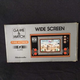 Vintage Nintendo Game & Watch FIRE ATTACK ID-29 wide Screen, Manual, Box, Japan