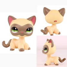 LPS Shorthair Cat Toy Playset Pet Figures for Girl Mini Dollhouse Accessory Gift