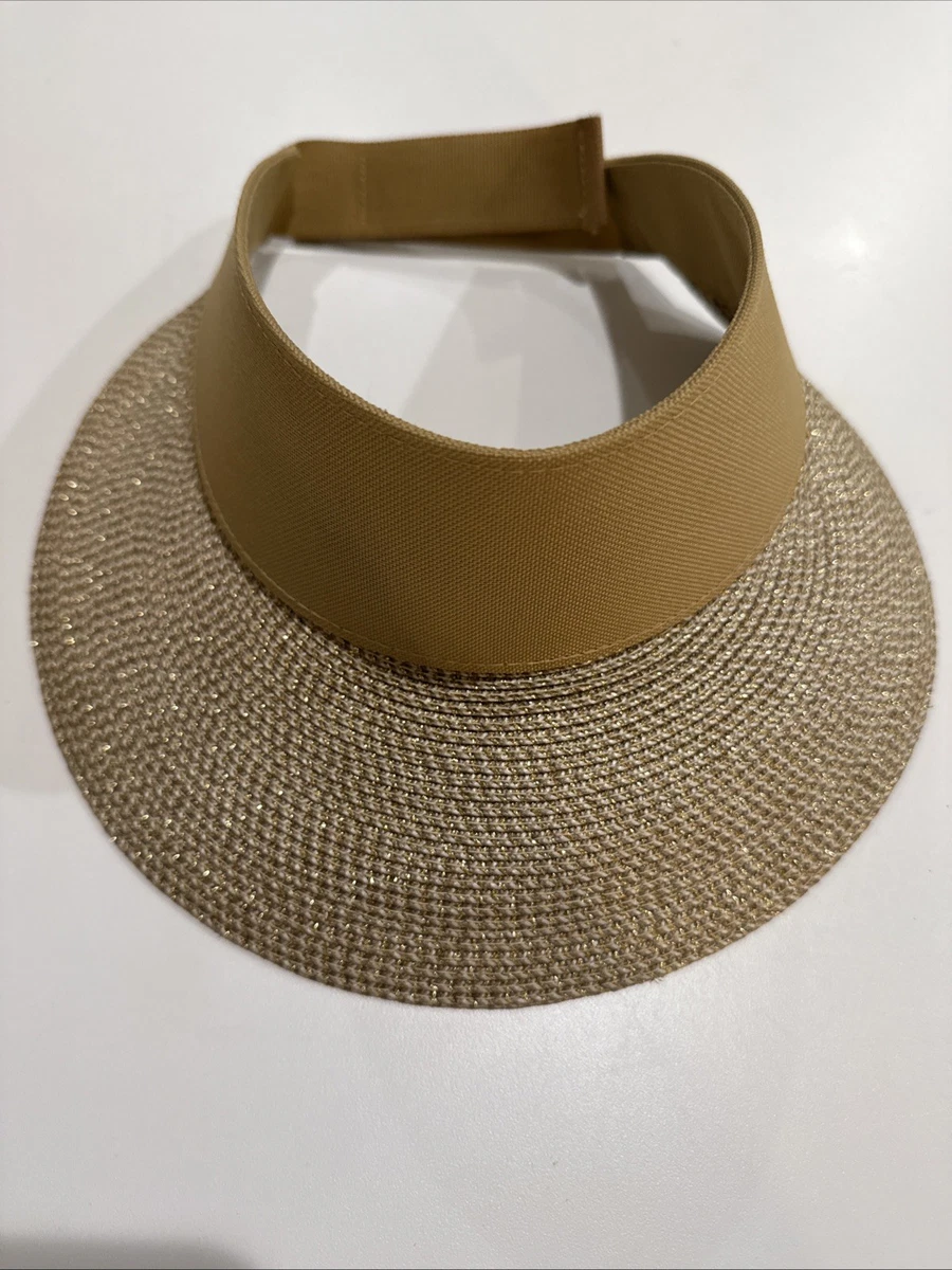 Eric Javits hat NWT color: camel Aimee Rollable Straw Floppy Hat | Packab | Chin Strap | Eric  main image 2