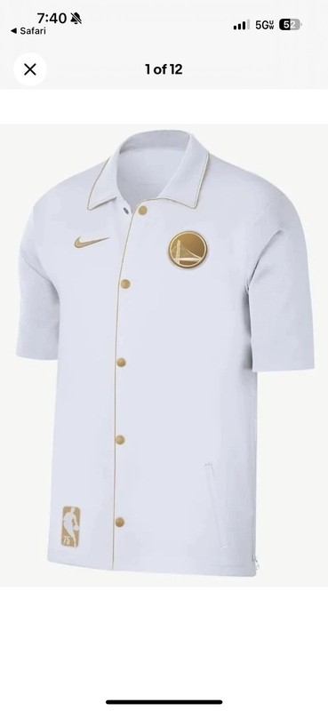 NIKE 2022 Warriors Championship Ring Night Showtime Short Sleeve LARGE