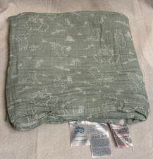 Disney Baby Aden Anais Muslin Swaddle Blanket Classic Pooh Green Cotton Wrap
